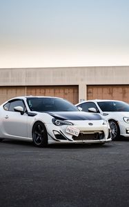 Превью обои toyota gt86, toyota, автомобиль, автомобили, белый