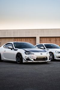 Превью обои toyota gt86, toyota, автомобиль, автомобили, белый