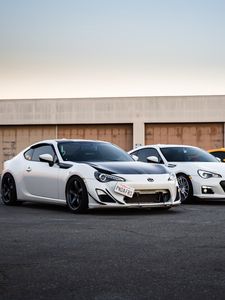 Превью обои toyota gt86, toyota, автомобиль, автомобили, белый