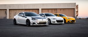 Превью обои toyota gt86, toyota, автомобиль, автомобили, белый