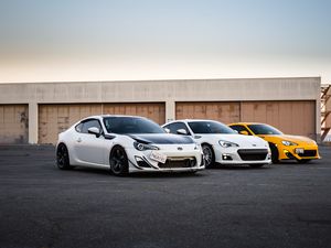 Превью обои toyota gt86, toyota, автомобиль, автомобили, белый