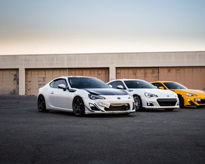 Превью обои toyota gt86, toyota, автомобиль, автомобили, белый