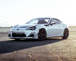 Превью обои toyota gt86, toyota, автомобиль, белый