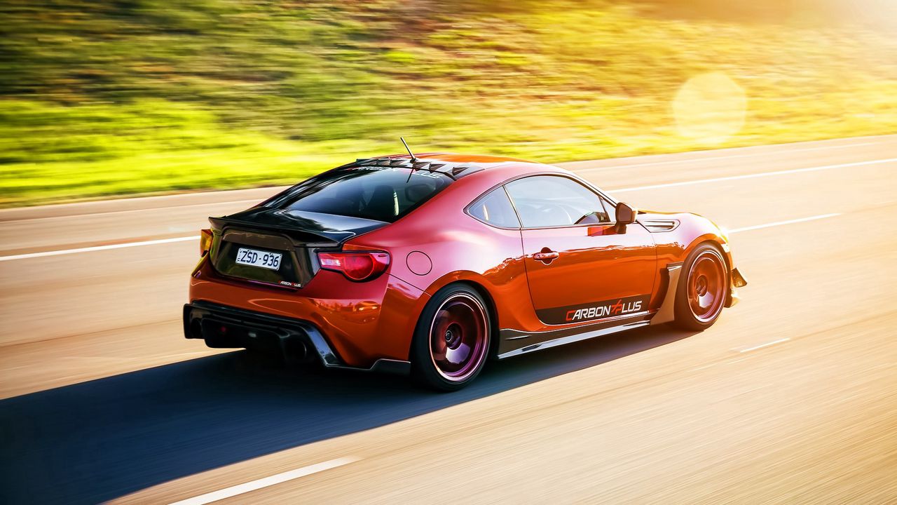 Обои toyota gt 86, toyota, красный, вид сбоку