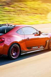 Превью обои toyota gt 86, toyota, красный, вид сбоку