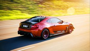 Превью обои toyota gt 86, toyota, красный, вид сбоку