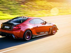 Превью обои toyota gt 86, toyota, красный, вид сбоку