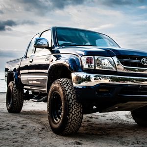 Превью обои toyota hilux, toyota, автомобиль, синий