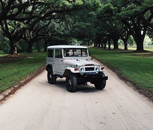 Превью обои toyota land cruiser fj40, toyota, машина, внедорожник, серый