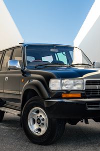 Превью обои toyota land cruiser, toyota, автомобиль, черный