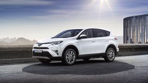 Превью обои toyota, rav4, вид сбоку, белый