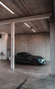 Превью обои toyota supra, toyota, автомобиль, серый, вид сбоку