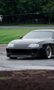 Превью обои toyota supra, toyota, автомобиль, черный