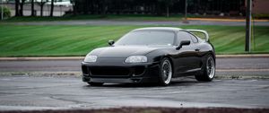 Превью обои toyota supra, toyota, автомобиль, черный