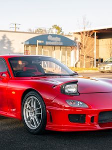 Превью обои toyota supra, toyota, автомобиль, красный