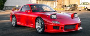 Превью обои toyota supra, toyota, автомобиль, красный