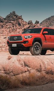 Превью обои toyota tacoma trd, toyota, автомобиль, внедорожник