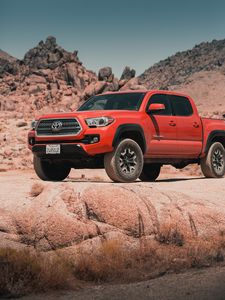 Превью обои toyota tacoma trd, toyota, автомобиль, внедорожник