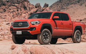 Превью обои toyota tacoma trd, toyota, автомобиль, внедорожник