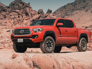 Превью обои toyota tacoma trd, toyota, автомобиль, внедорожник