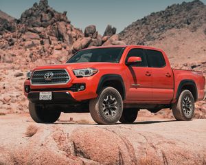 Превью обои toyota tacoma trd, toyota, автомобиль, внедорожник