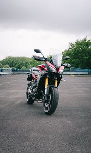 Превью обои tracker motorcycle, мотоцикл, байк, вид спереди