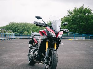 Превью обои tracker motorcycle, мотоцикл, байк, вид спереди