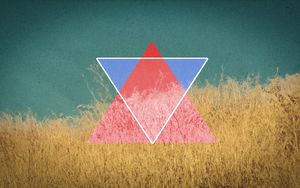 Превью обои треугольник, абстракция, светлый, трава