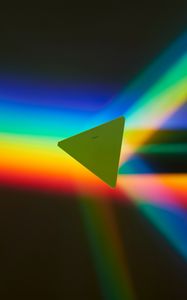 Превью обои треугольник, фигура, радуга, разноцветный