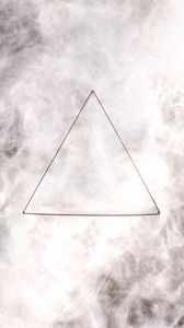 Превью обои треугольник, серый, рисунок, дым