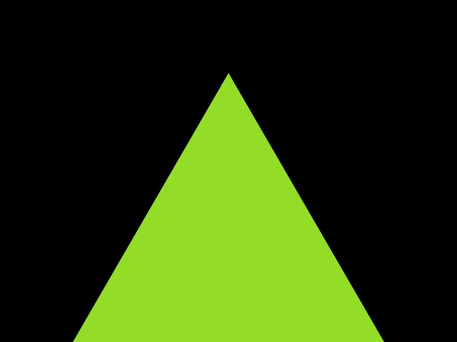 Зеленый равносторонний треугольник