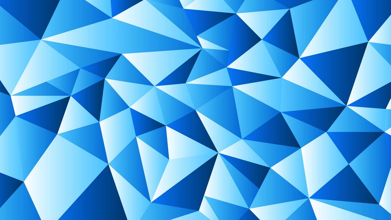 Обои треугольники, абстракция, синий