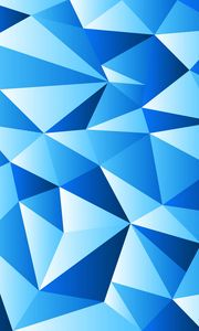 Превью обои треугольники, абстракция, синий