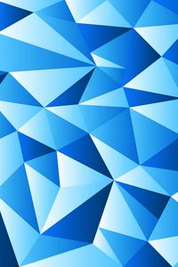 Превью обои треугольники, абстракция, синий