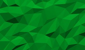 Превью обои треугольники, фрагменты, объем, фигуры, зеленый