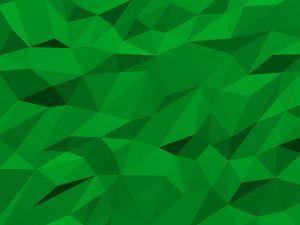 Превью обои треугольники, фрагменты, объем, фигуры, зеленый