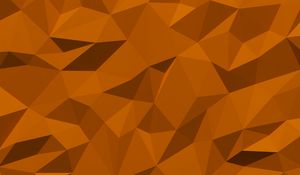 Превью обои треугольники, фрагменты, объем, фигура, оранжевый
