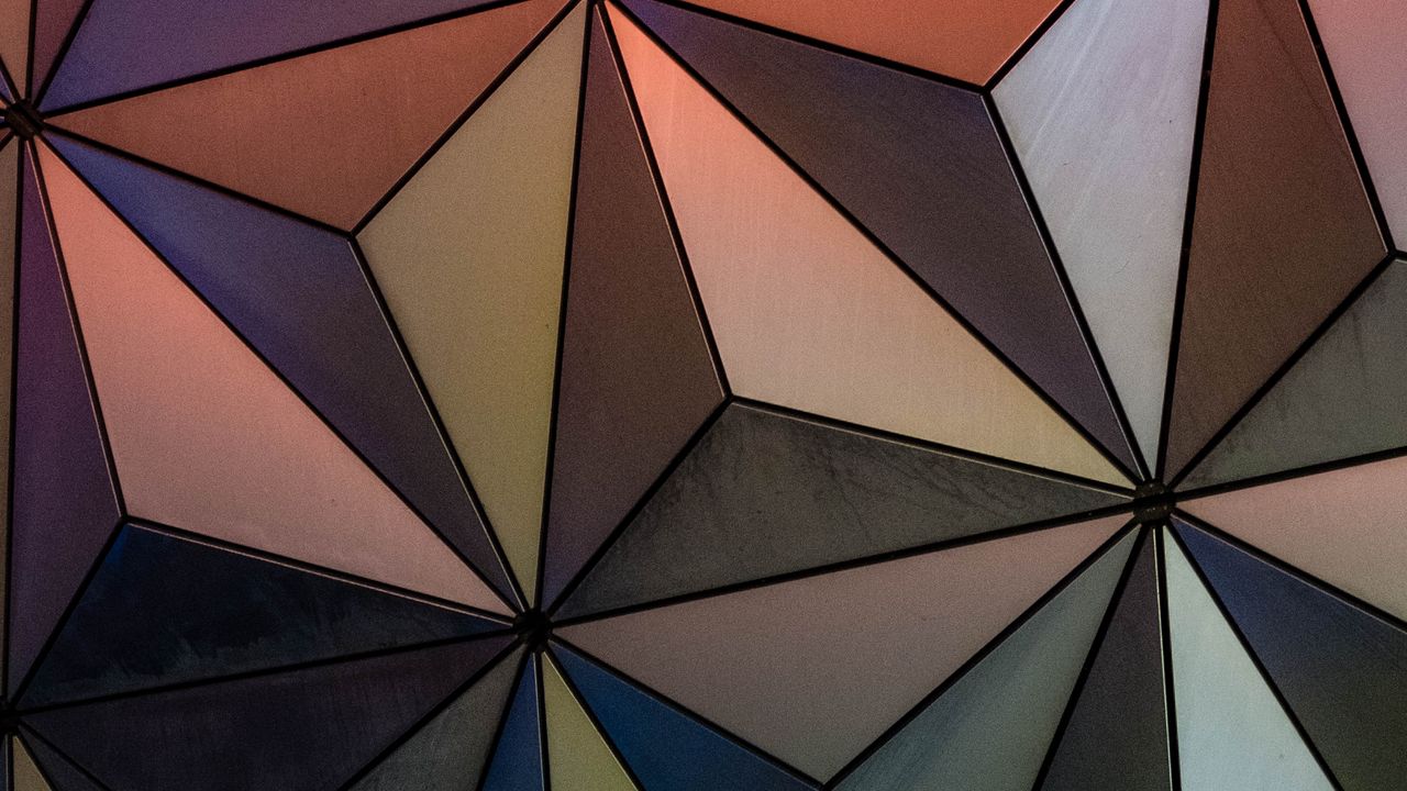 Обои треугольники, грани, объем, абстракция