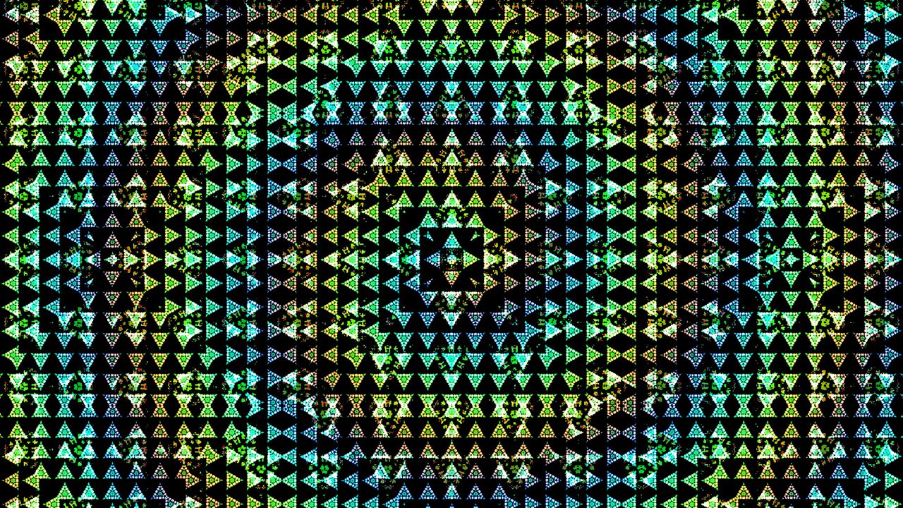 Обои треугольники, кубы, узоры, разноцветный, форма