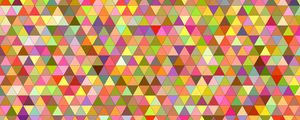 Превью обои треугольники, разноцветный, пиксели, многоцветный, графический