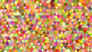 Превью обои треугольники, разноцветный, пиксели, многоцветный, графический