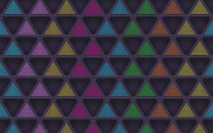 Превью обои треугольники, треугольник, симметрия, разноцветный