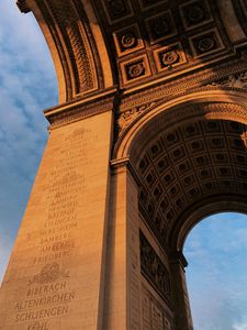 Превью обои триумфальная арка, арка, архитектура, достопримечательность, париж