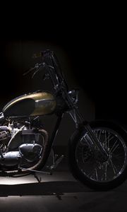 Превью обои triumph bonneville bobber, triumph, мотоцикл, байк