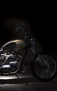 Превью обои triumph bonneville bobber, triumph, мотоцикл, байк