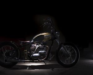 Превью обои triumph bonneville bobber, triumph, мотоцикл, байк