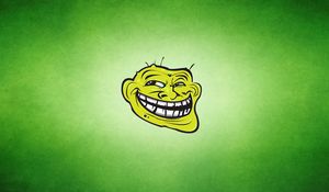 Превью обои trollface, арт, троллфейс, зеленый