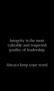 Превью обои цитата, честность, лидерство, слово, высказывание