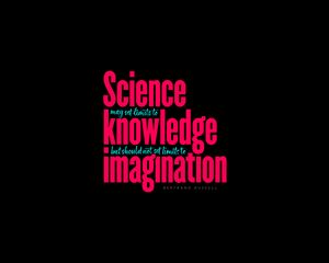 Превью обои цитата, наука, знание, воображение, слова, фраза