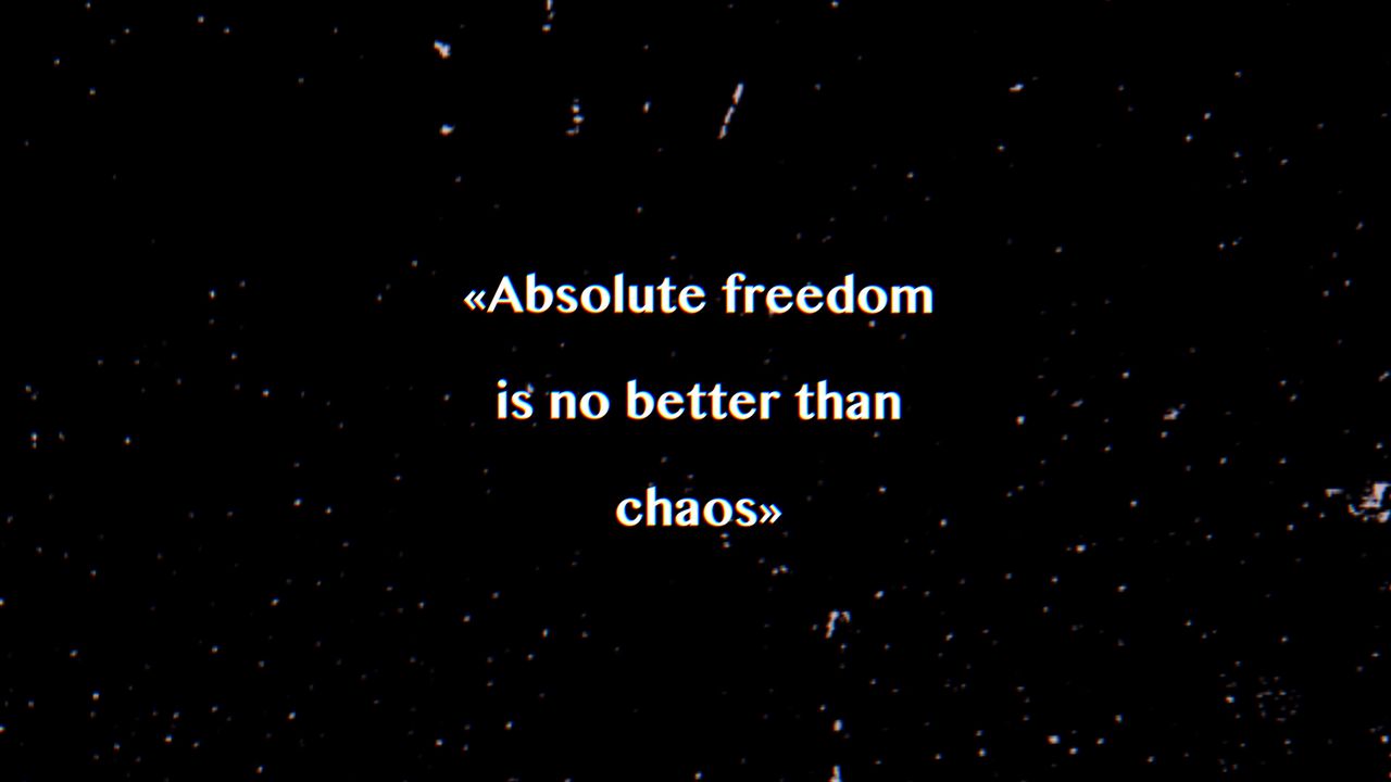 Обои цитата, свобода, хаос, надпись, текст